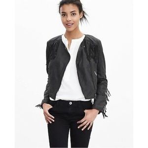 Banana Republic Motorcycle jacket with fringes